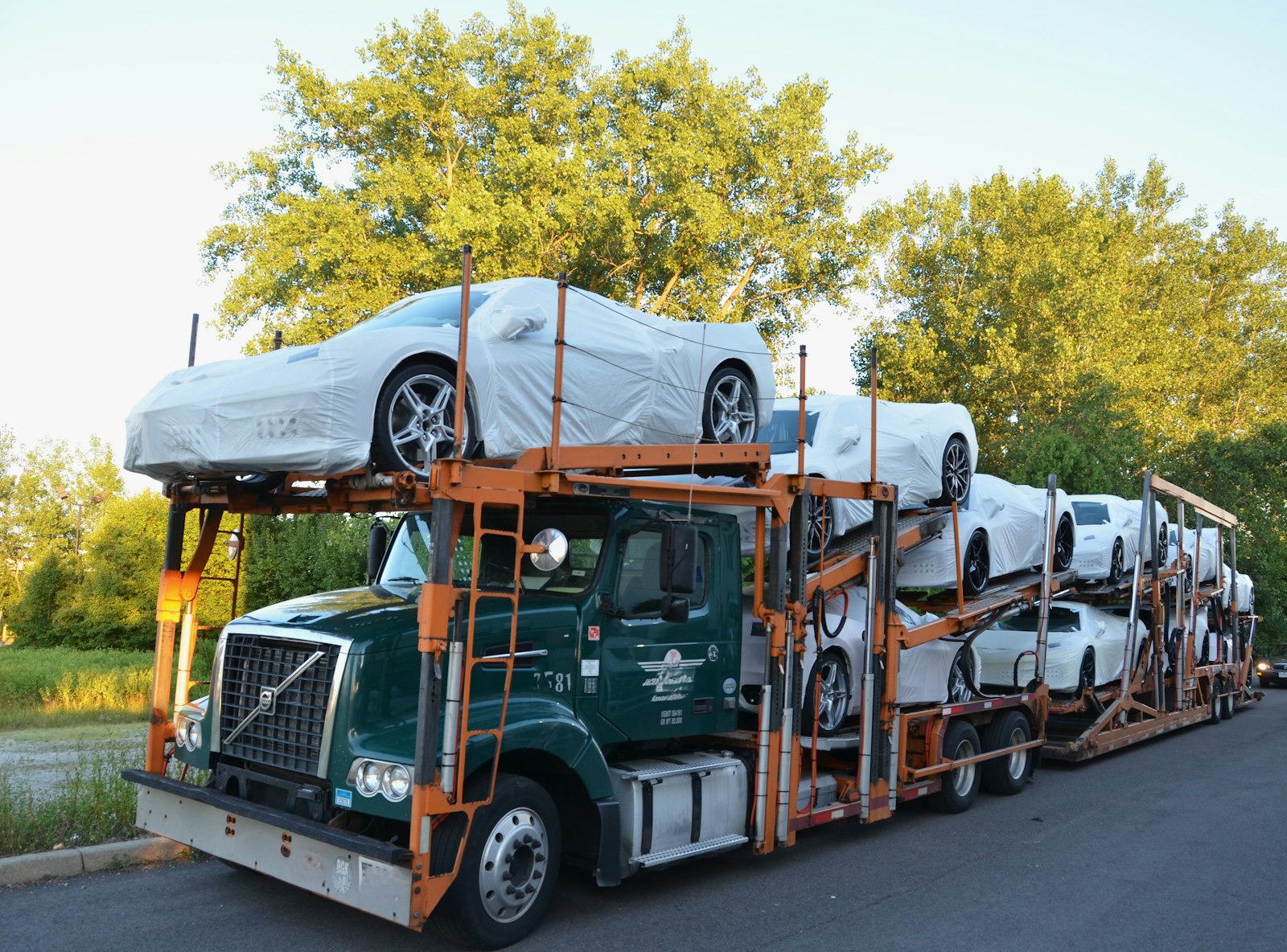 Loaded car carrier